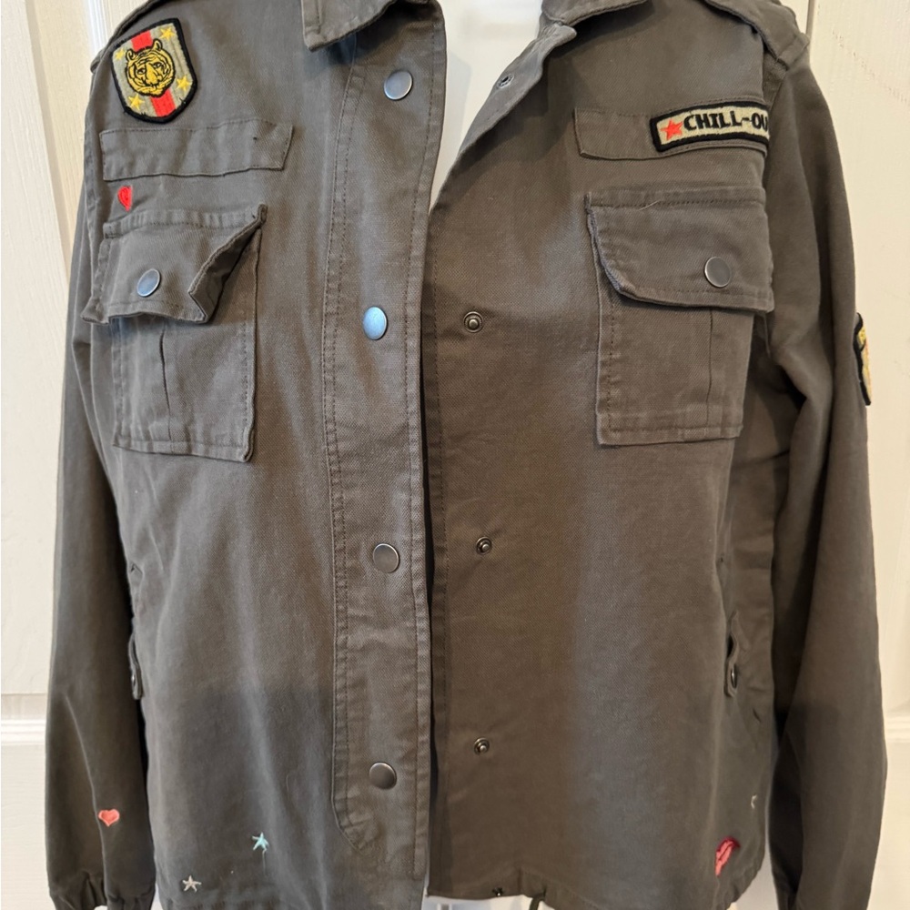 Chaser Charcoal Utility Jacket with Patches